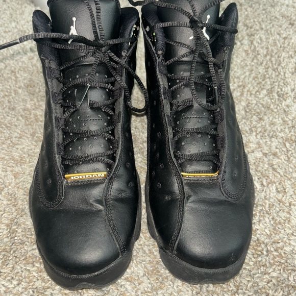 Gold and silver sparkly Jordan 13s - Picture 2 of 4